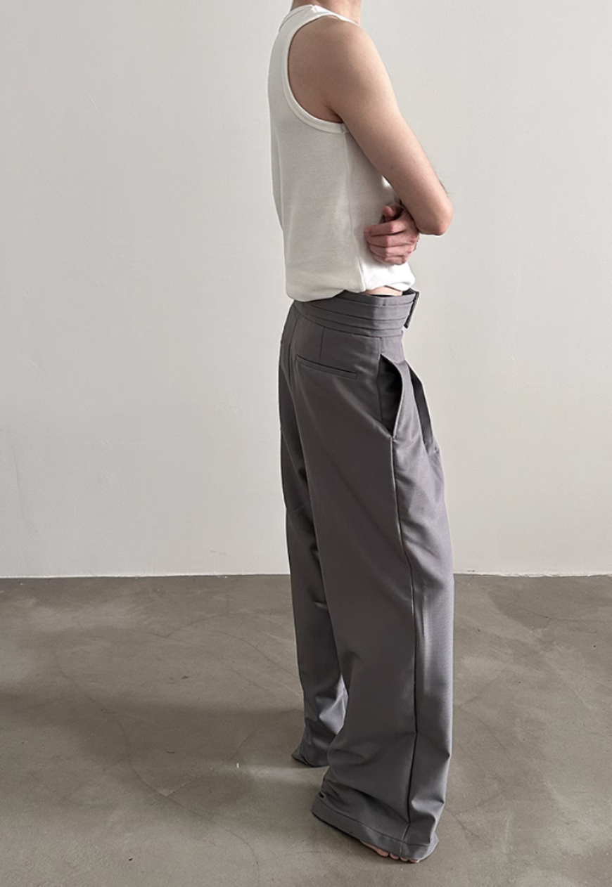 Men's loose-fitting suit trousers
