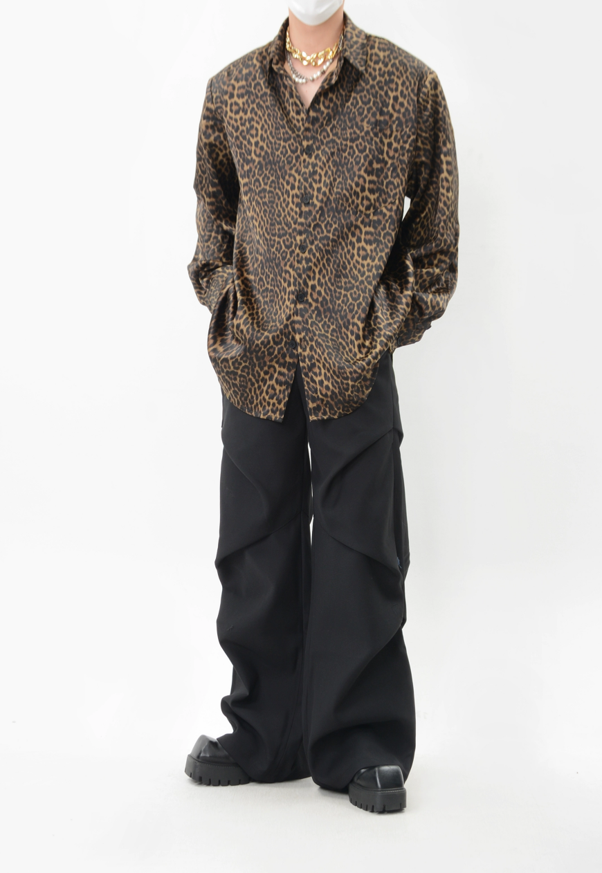 Men's Premium leopard print shirt