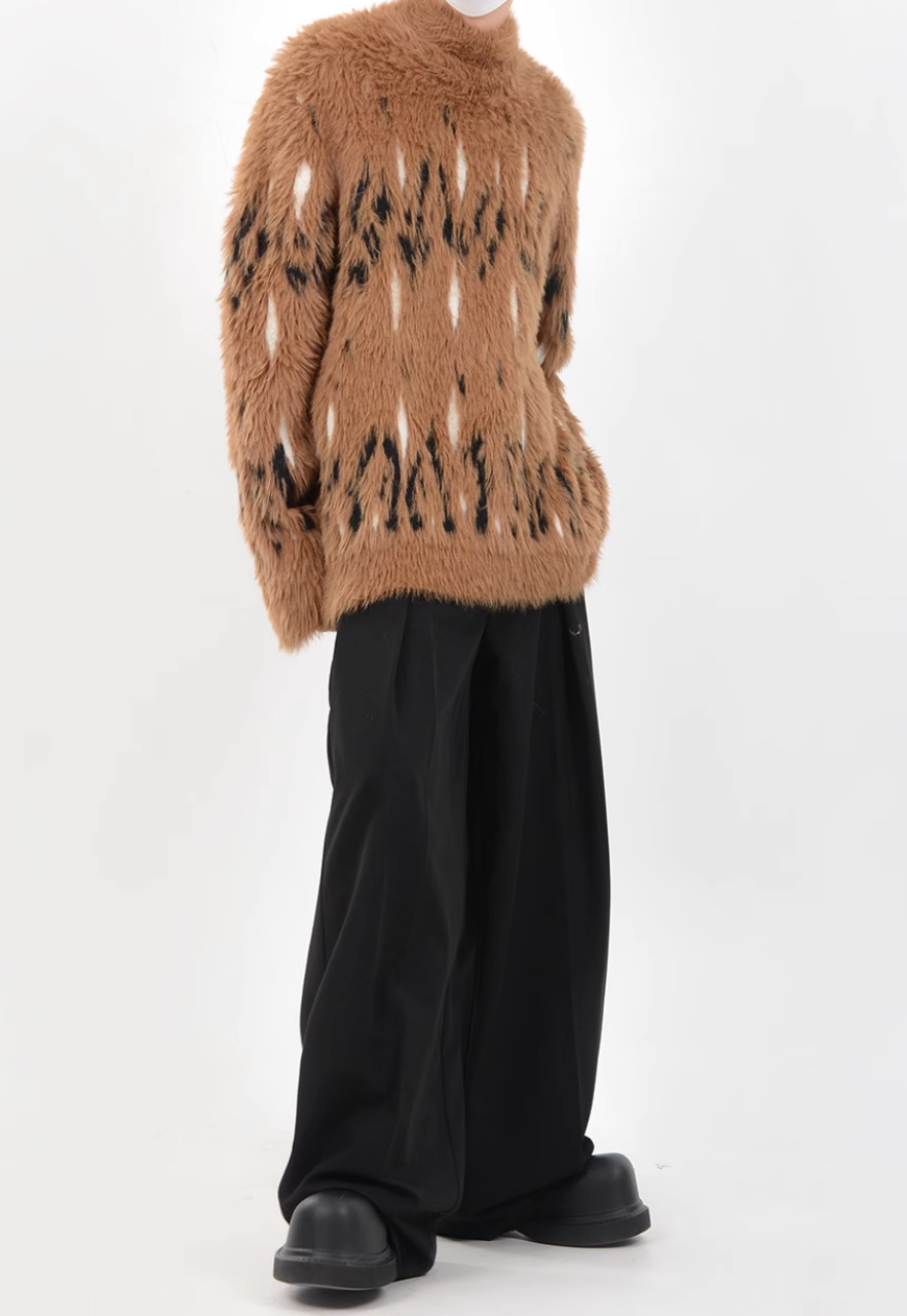 Men's turtleneck plush sweater