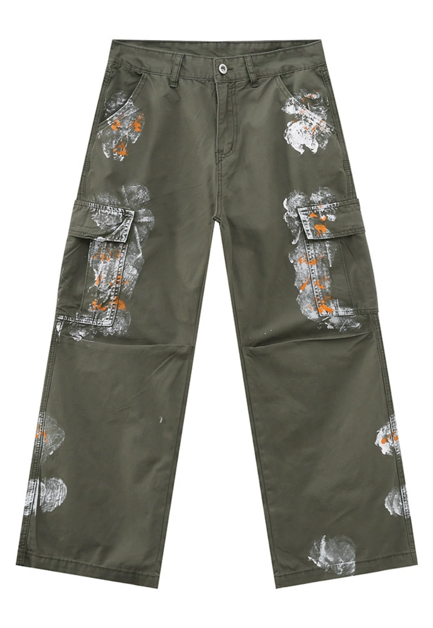 Men's vintage paint jeans