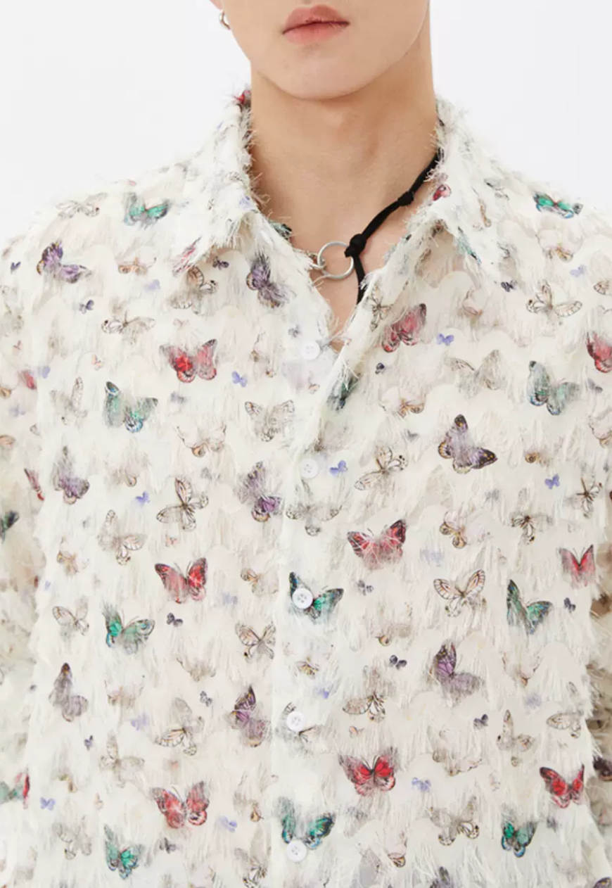 Unisex butterfly spring shirt