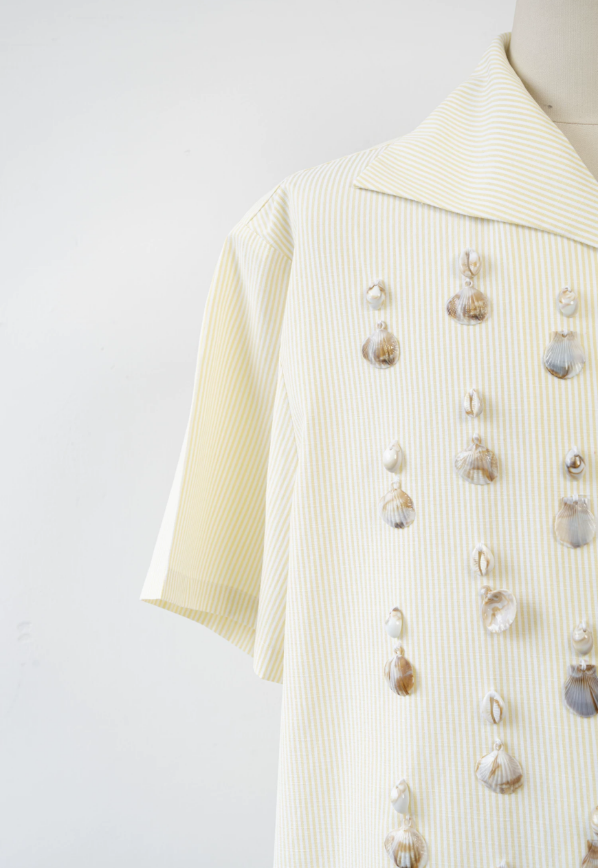 Men's Shell-Embellished Resort Shirt