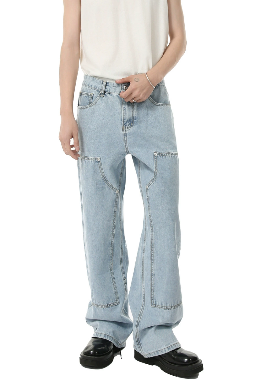 Menâ€™s Deconstructed light jeans