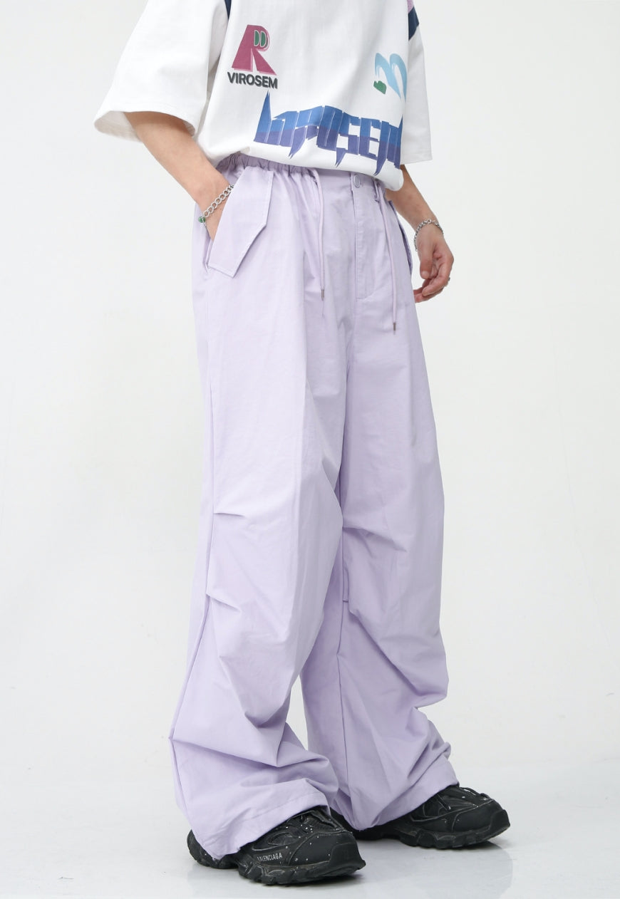 Unisex Loose Drape Elastic Trousers