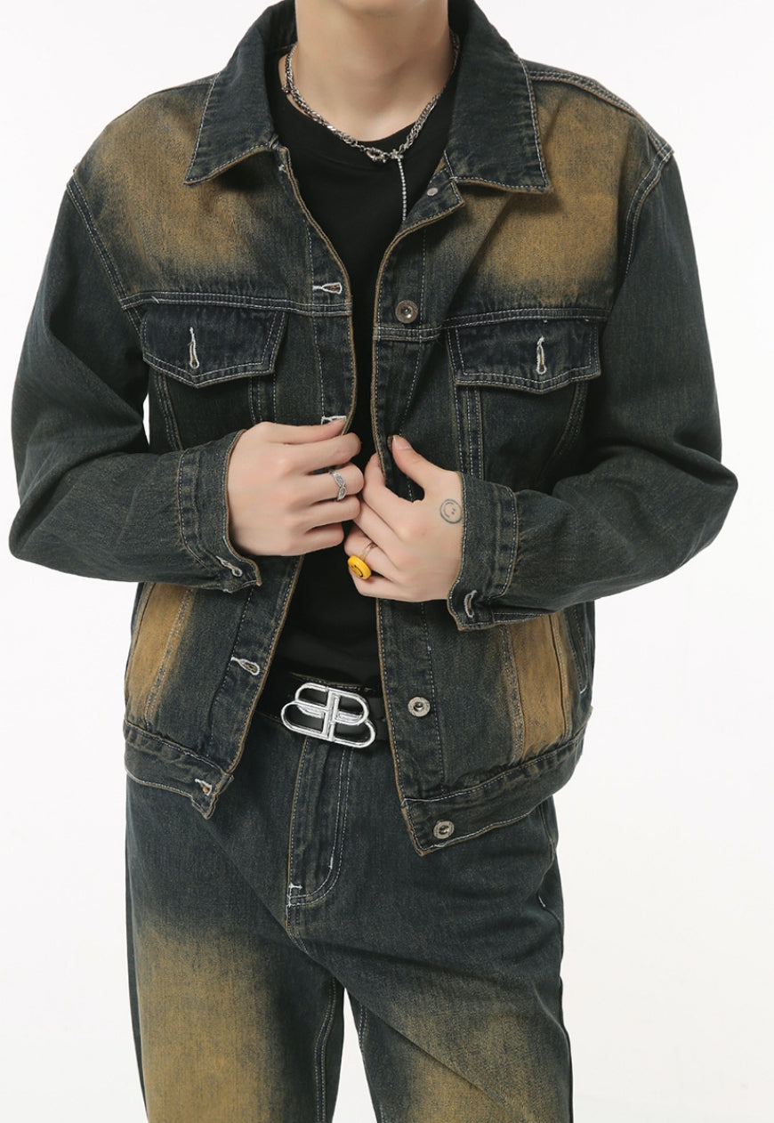 Men's vintage distressed denim jeans