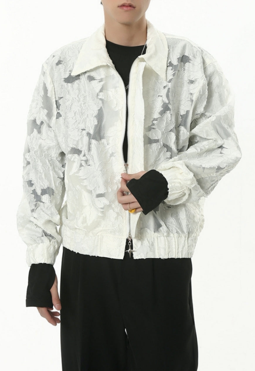 Men's short sheer jacket