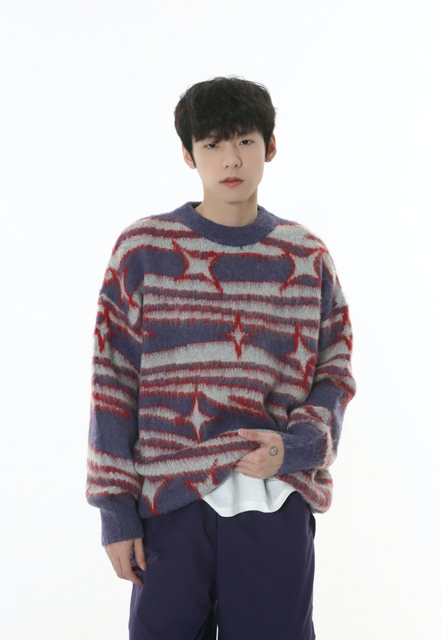 Men's Retro contrast sweater