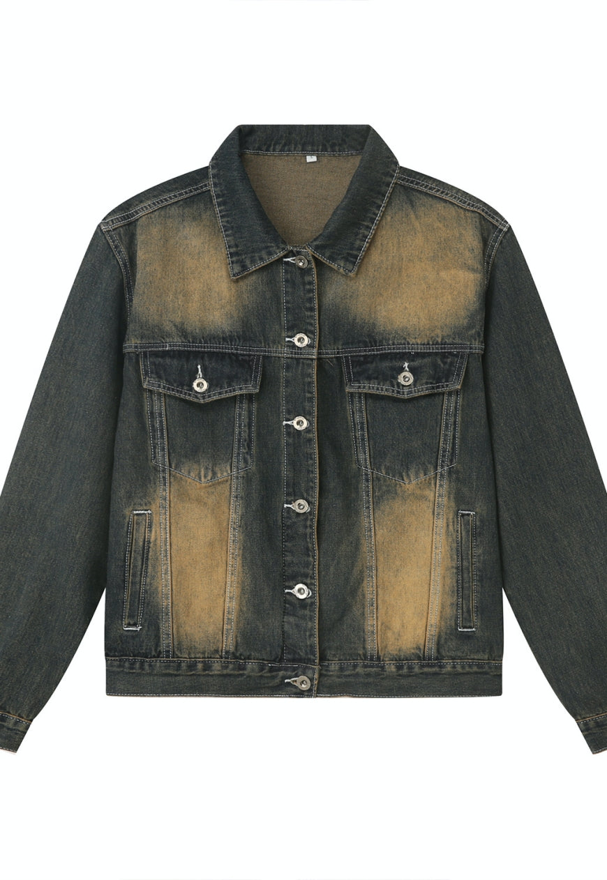 Men's vintage distressed denim jacket