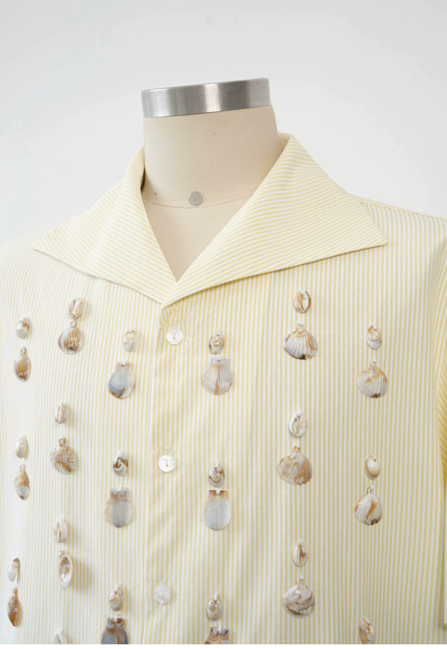 Men's Shell-Embellished Resort Shirt