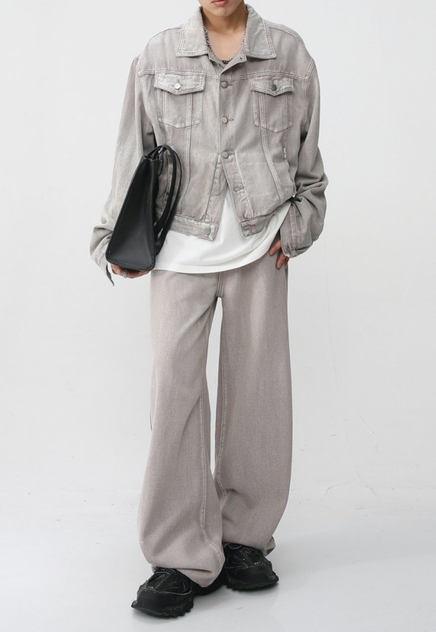 Men's spring summer casual denim suit