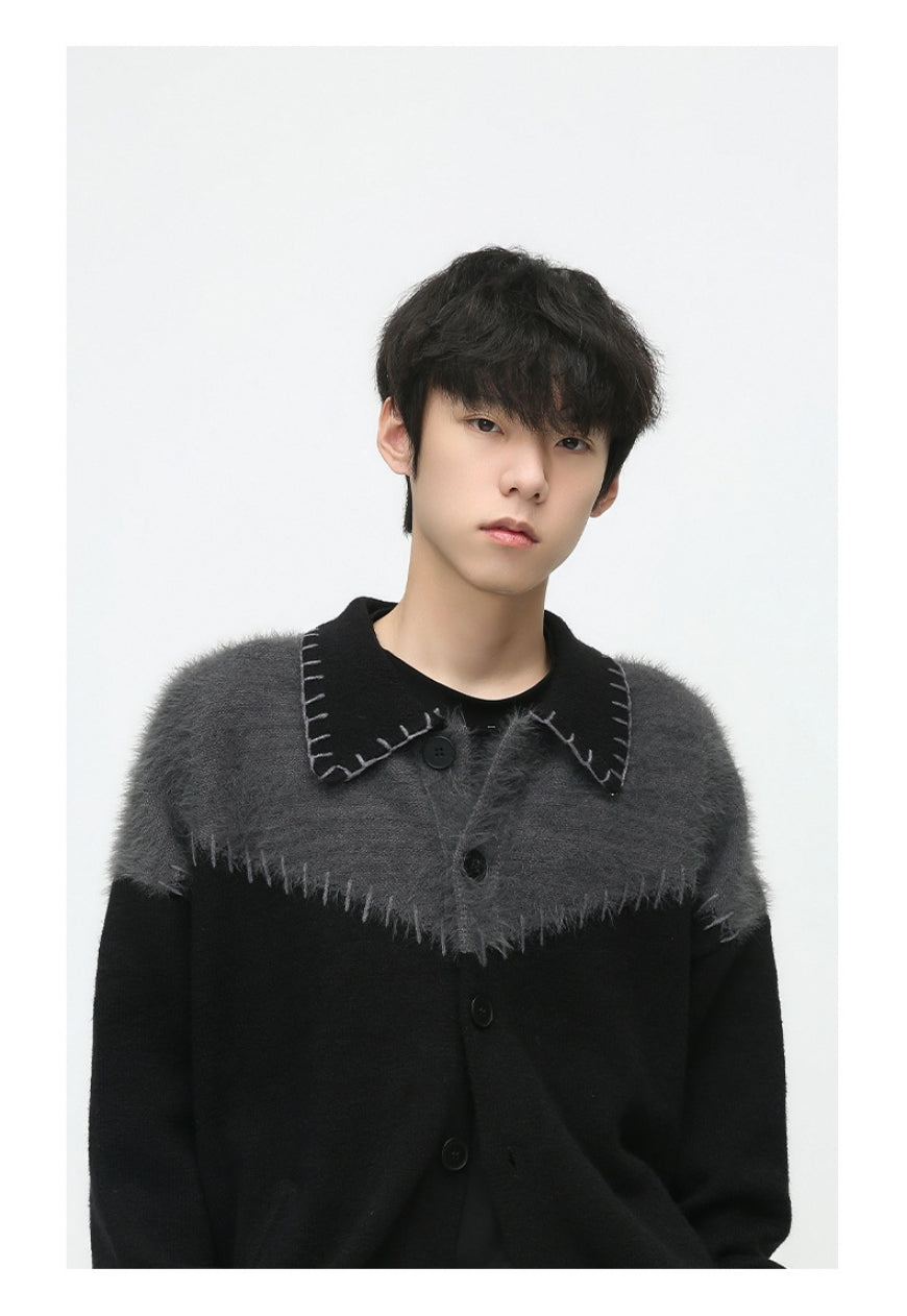 Men's Contrast patchwork sweater