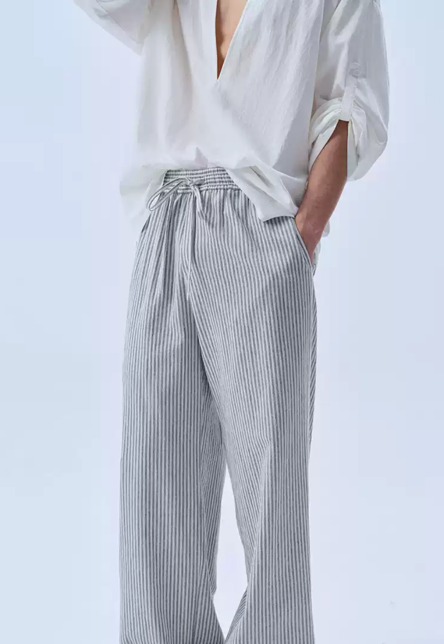 Men's Linen Relaxed Straight Pants