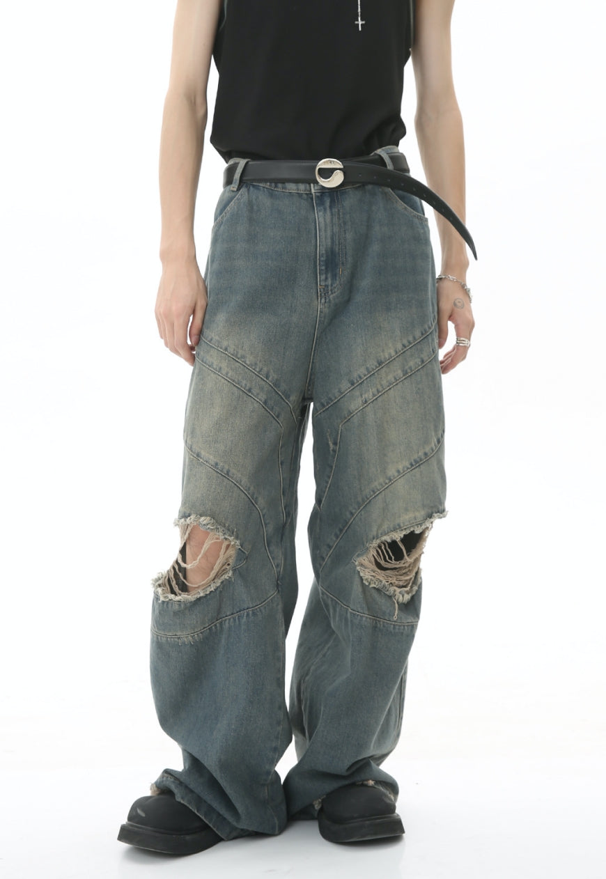 Men's ripped baggy jeans