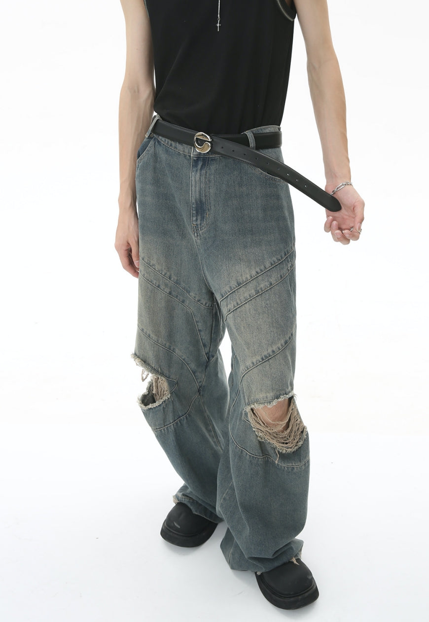 Men's ripped baggy jeans