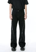 Unisex zipper slit design pants