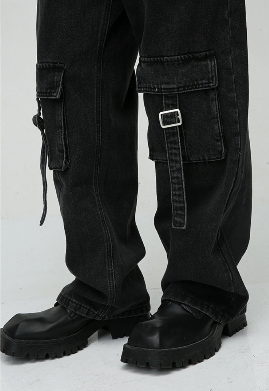 Unisex Cargo jeans with multi-pocket design
