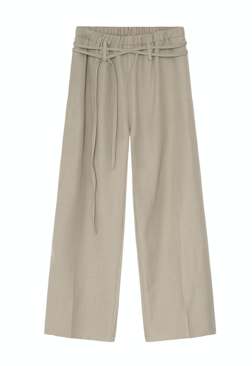 Men's double belt design trousers