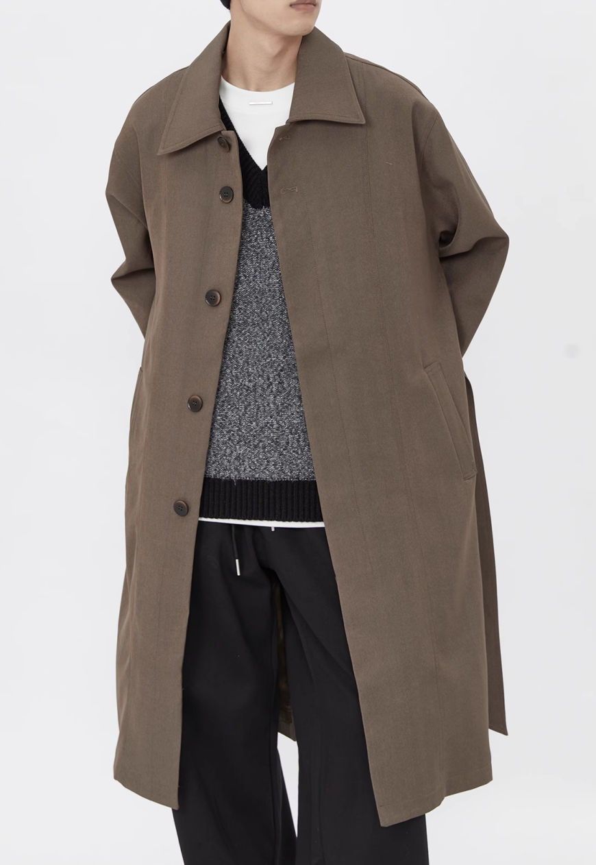 Men's Fashionable long trench coat