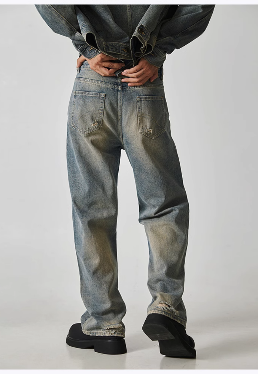 Men's vintage distressed jeans