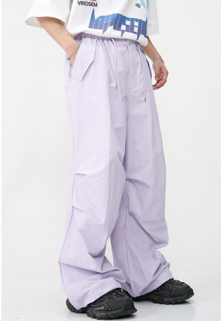Unisex Loose Drape Elastic Trousers