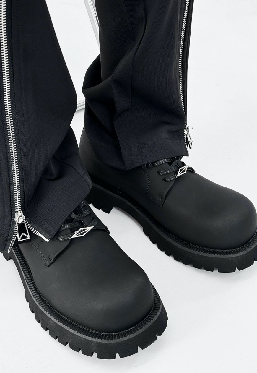 Men's Carbon black high-end derby shoes