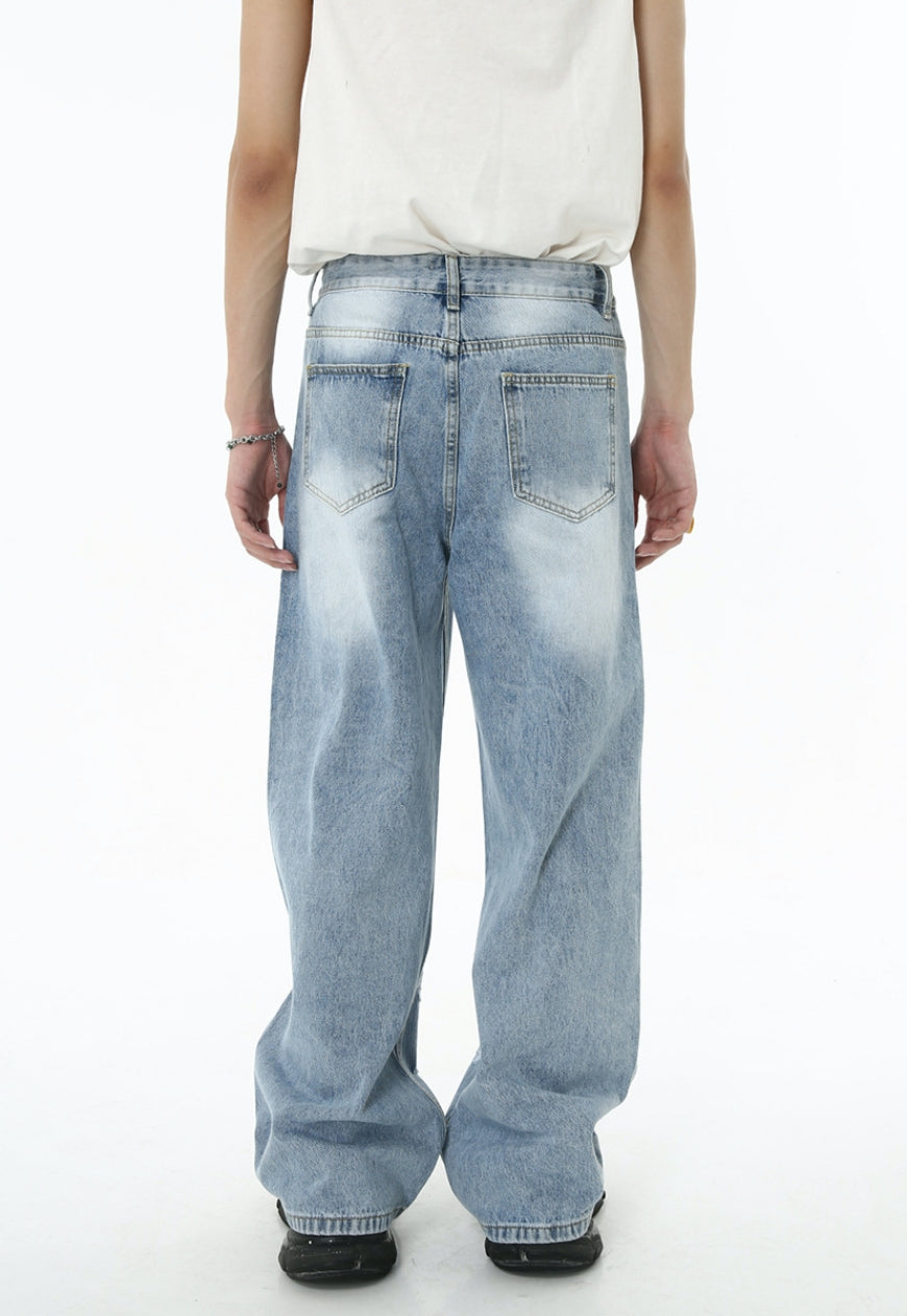 Unisex Loose Small Ripped Jeans