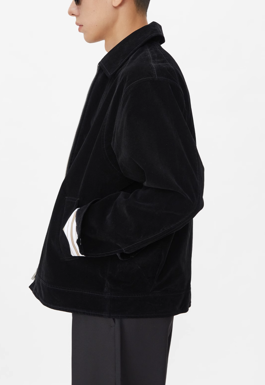 Men's Textured leather jacket