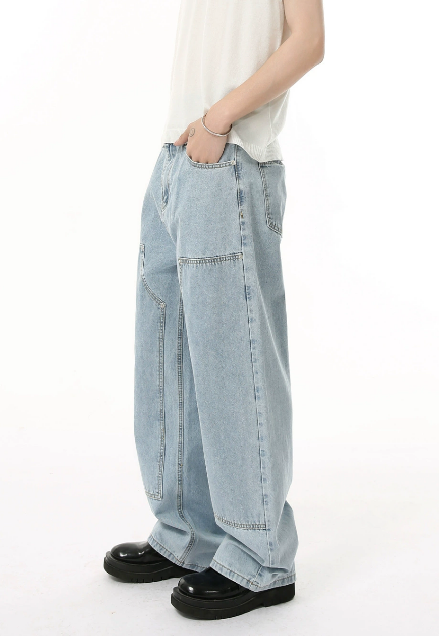 Menâ€™s Deconstructed light jeans