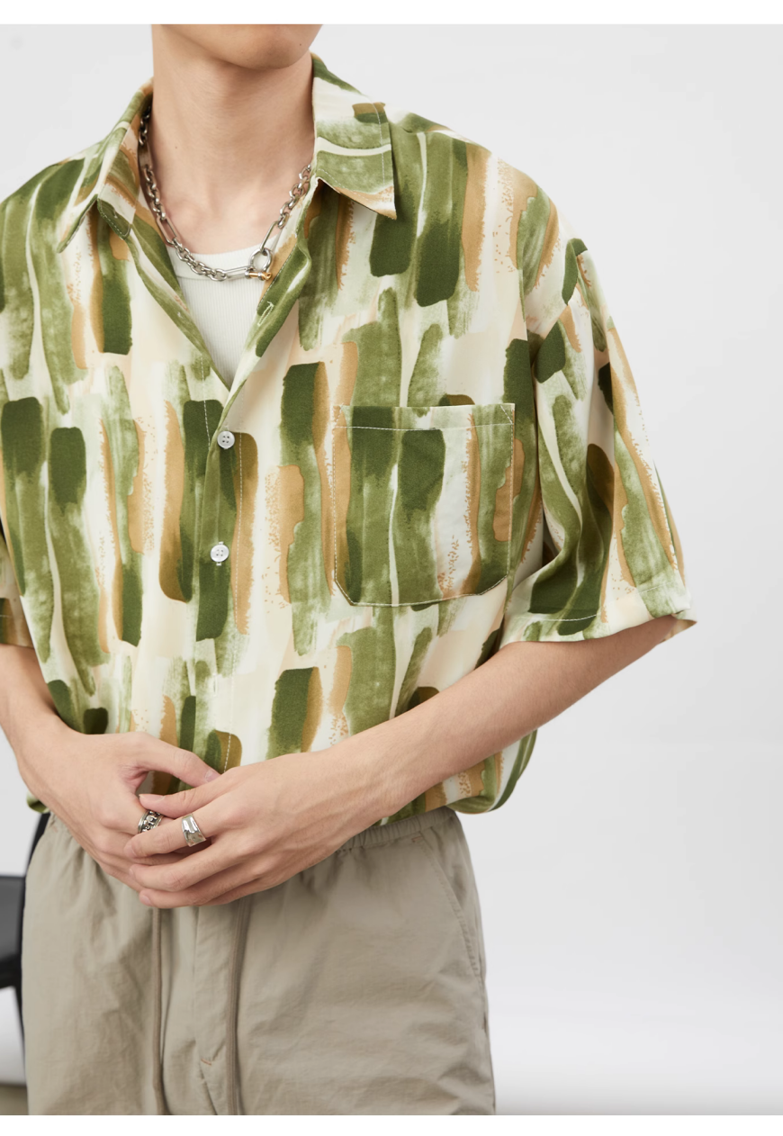 Men's Design inspired oil painting shirt