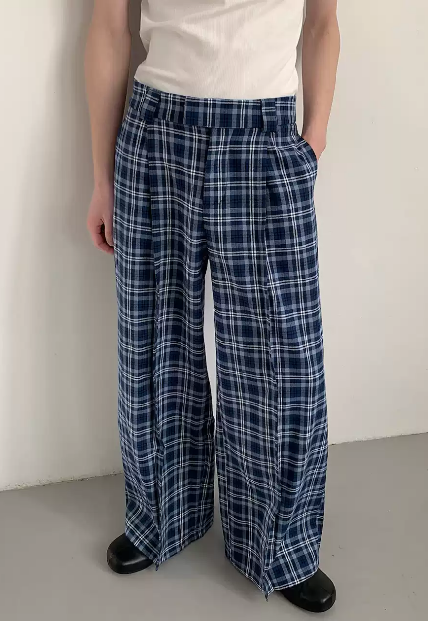 Men's Vintage Plaid Slacks