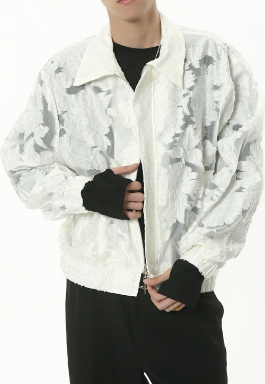 Men's short sheer jacket