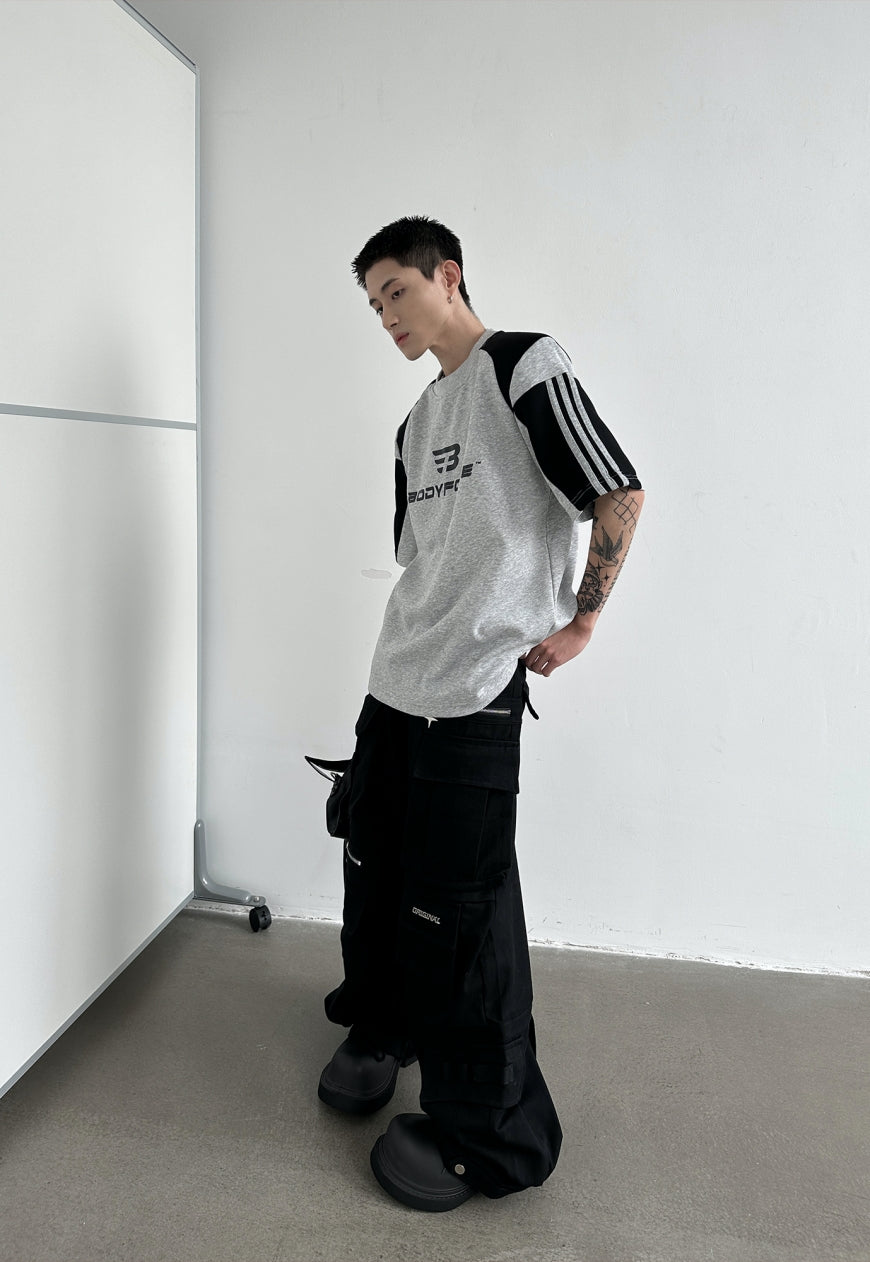 Men's Contrast shoulder pad T-shirt