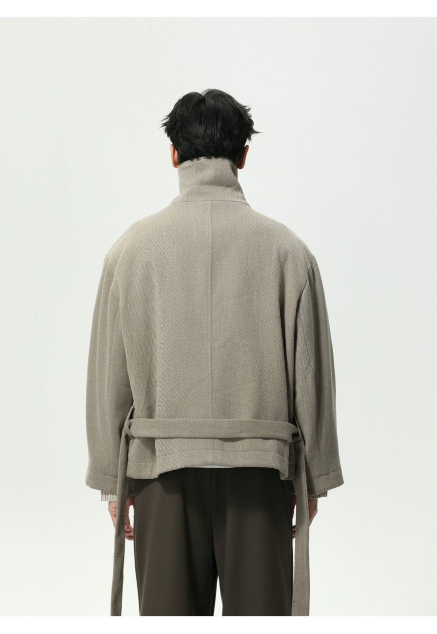 Men's Waist-belted jacket