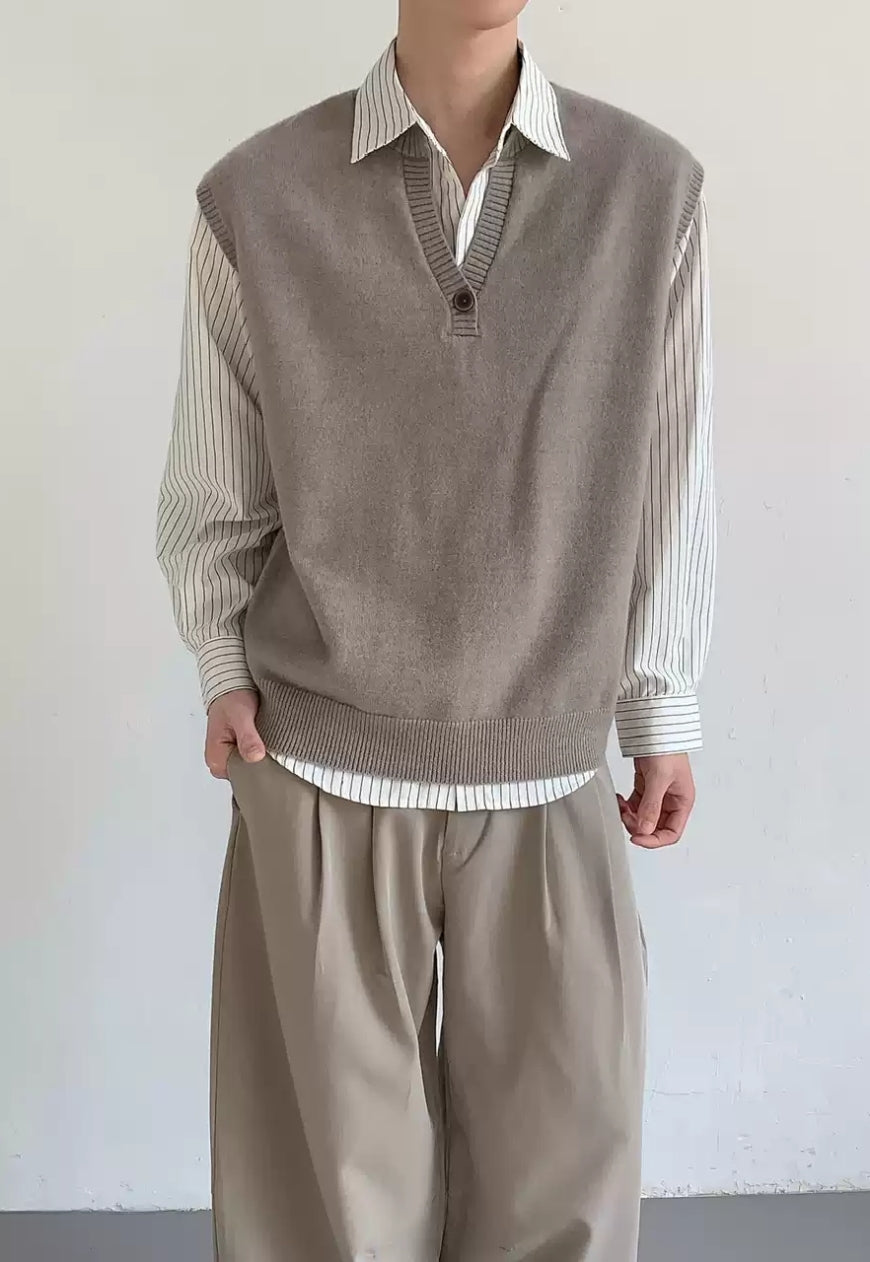 Men's Vintage Cable Knit Vest