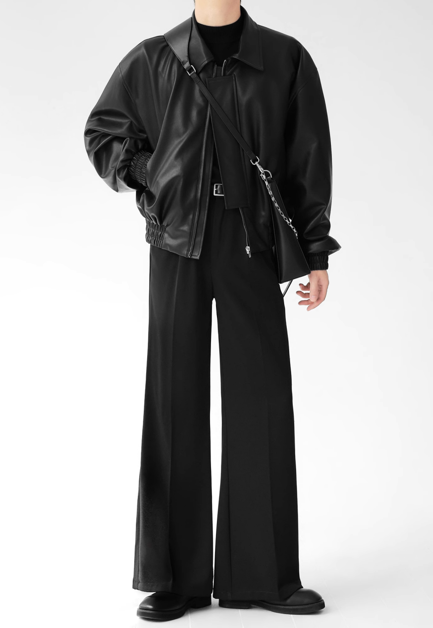 Men's Retro PU leather jacket