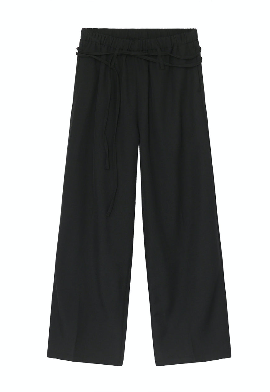 Men's double belt design trousers