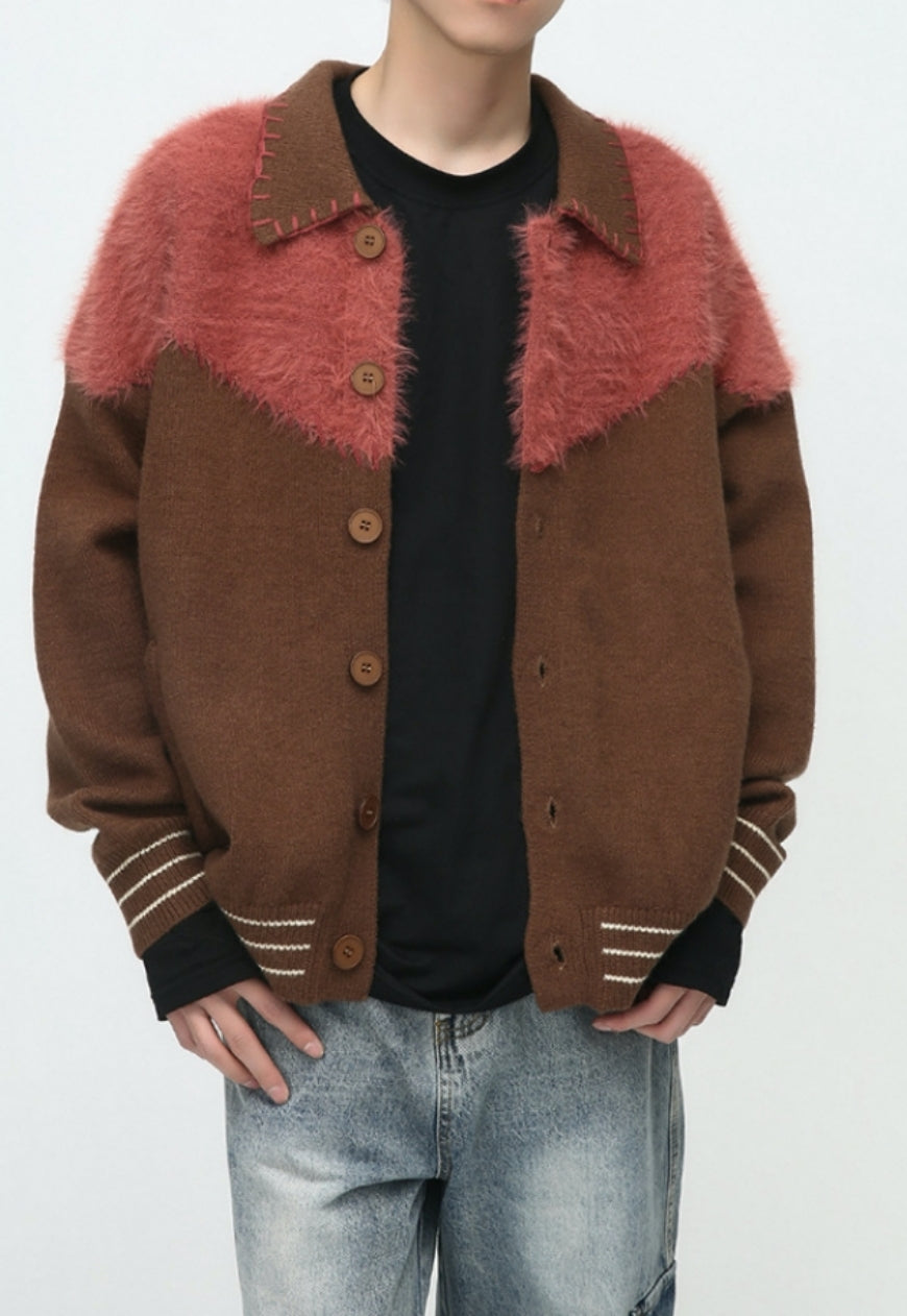 Men's Contrast patchwork sweater
