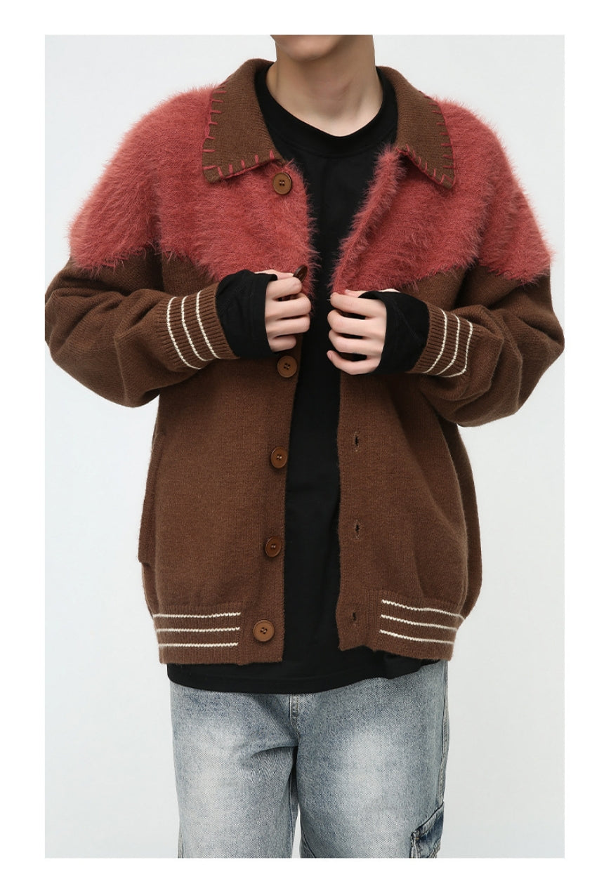 Men's Contrast patchwork sweater