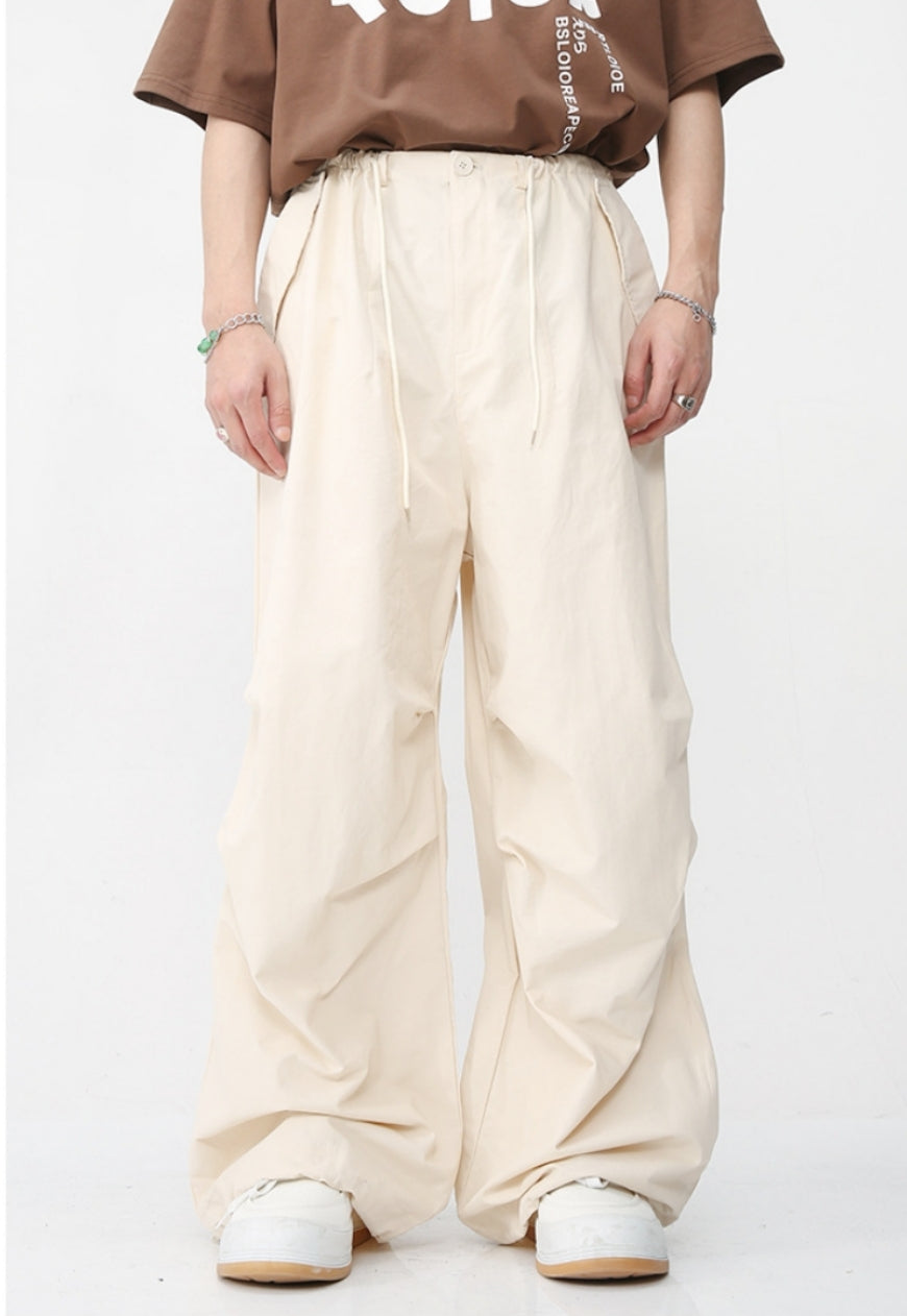 Unisex Loose Drape Elastic Trousers