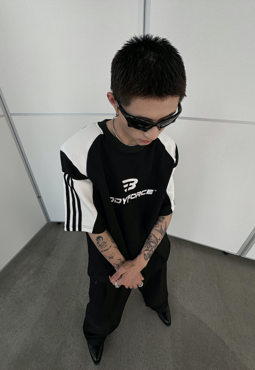 Men's Contrast shoulder pad T-shirt