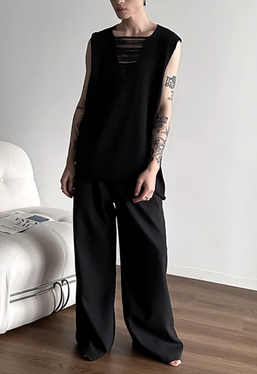 Men's Neck design knitted Vest