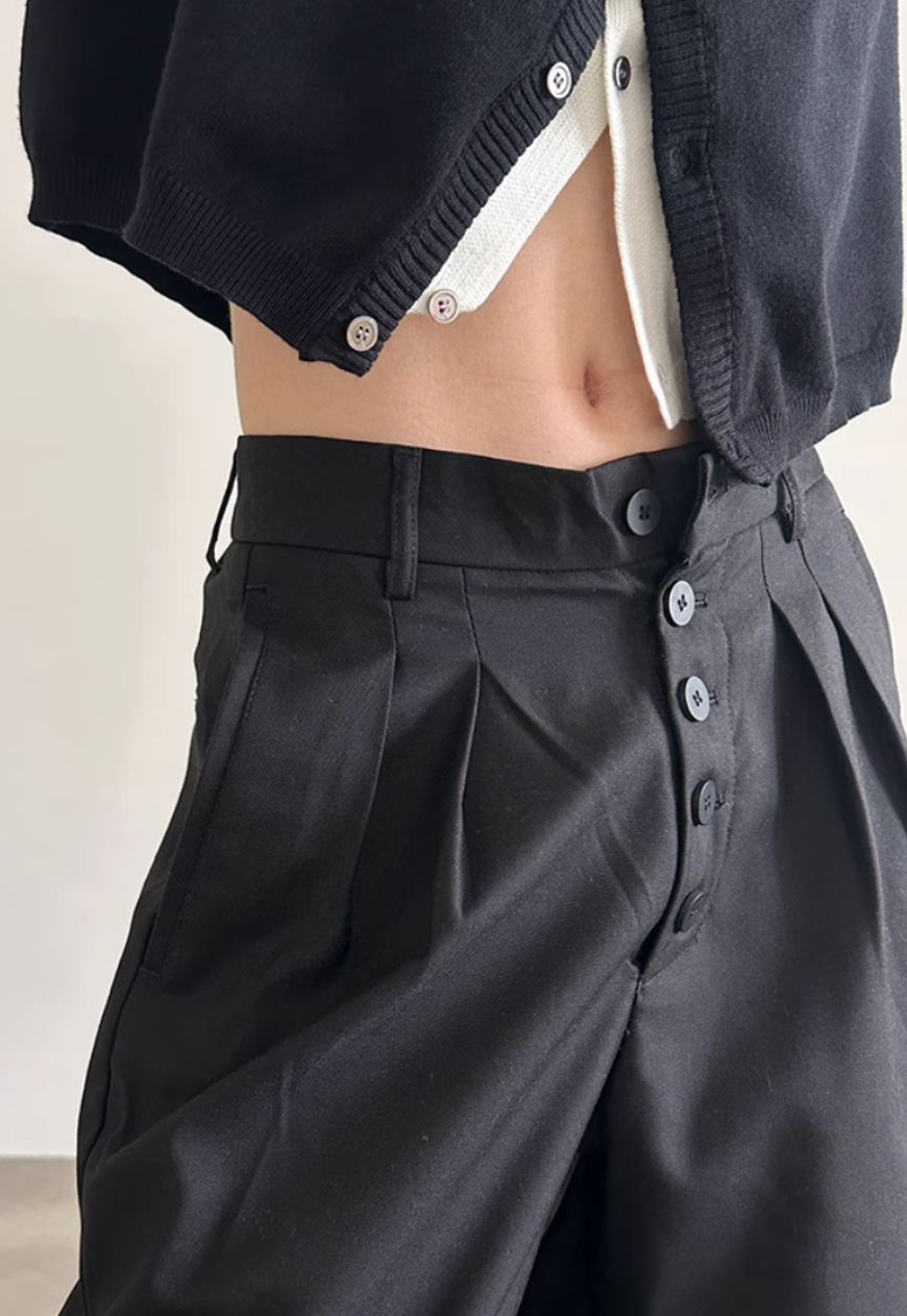 Men's Multi-button design trousers