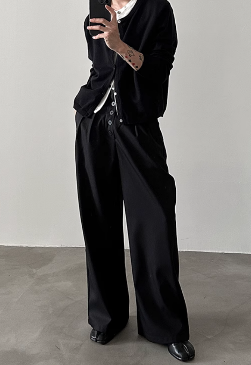 Men's Multi-button design trousers
