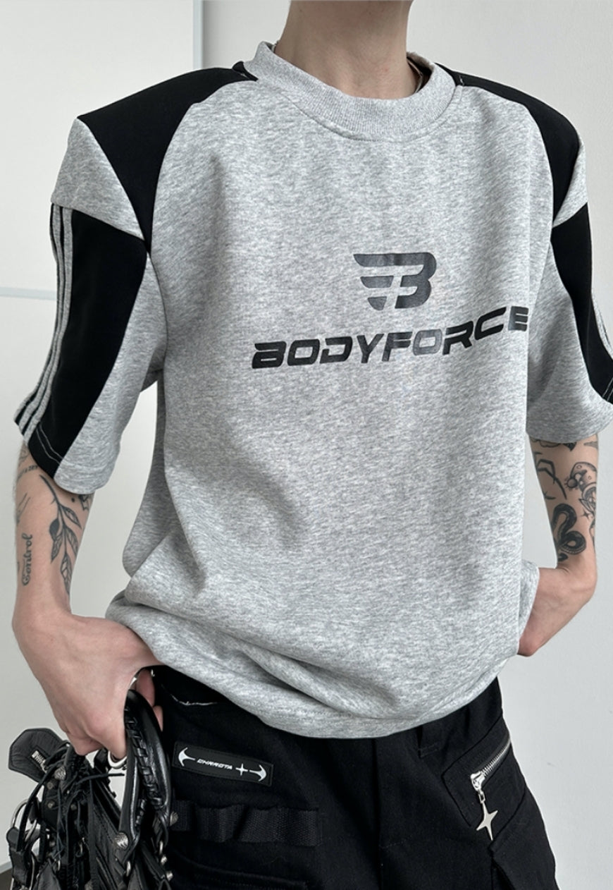 Men's Contrast shoulder pad T-shirt