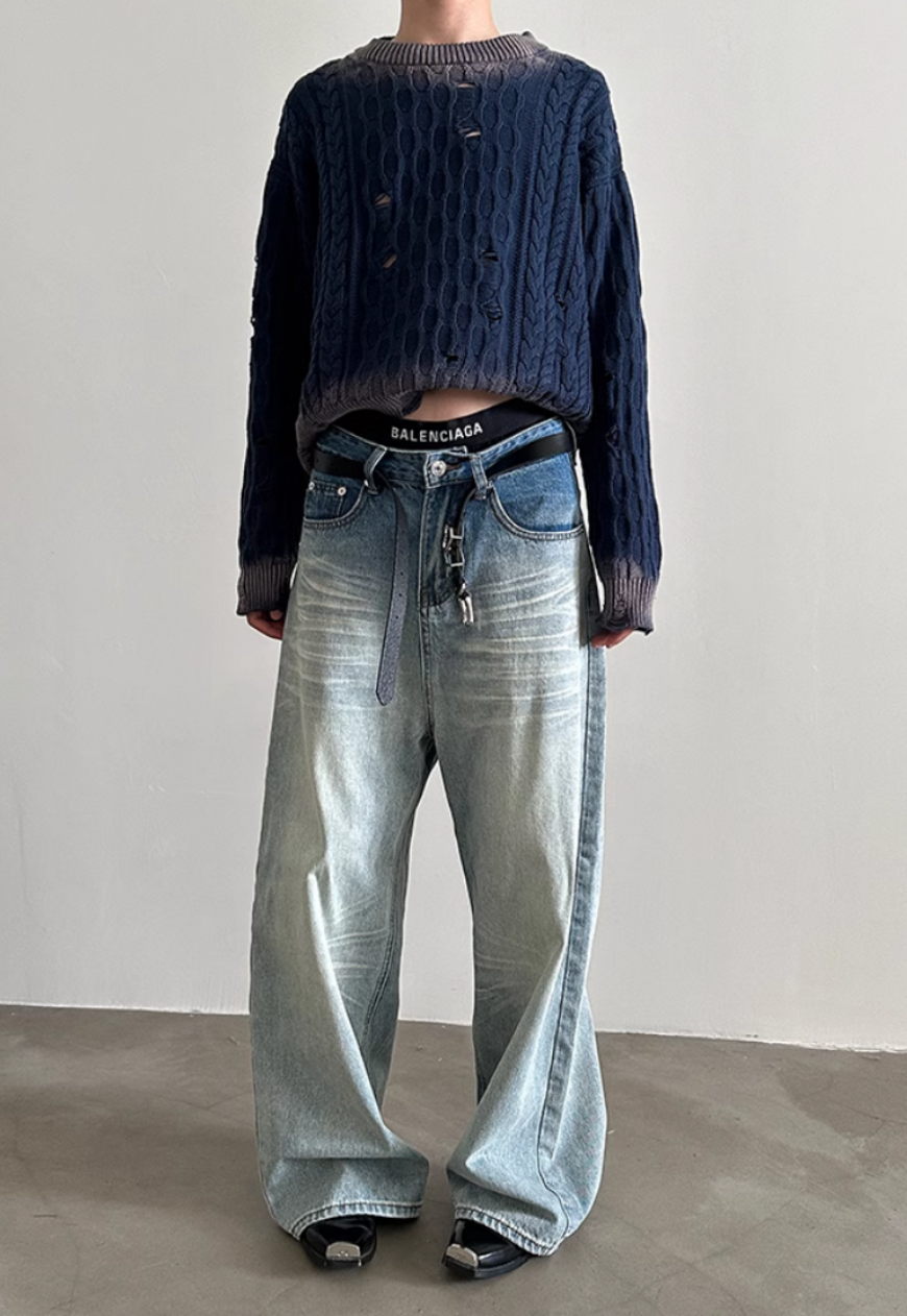 Unisex Men's Ombre jeans
