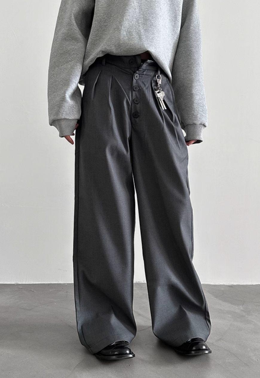 Men's Multi-button design trousers