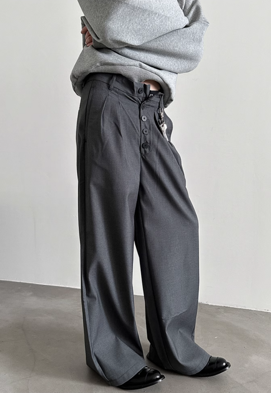 Men's Multi-button design trousers