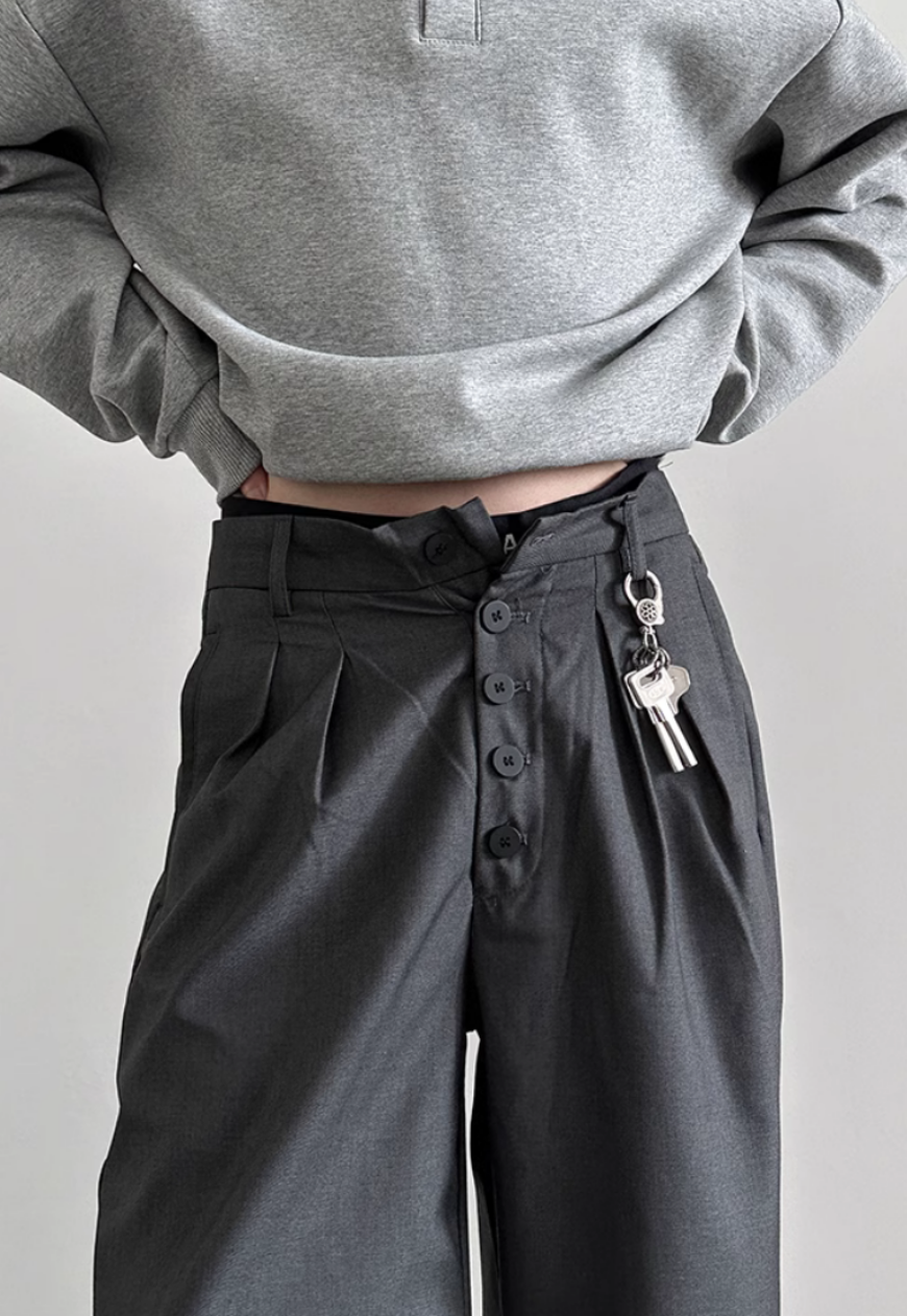 Men's Multi-button design trousers