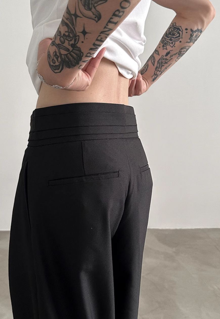 Men's loose-fitting suit trousers