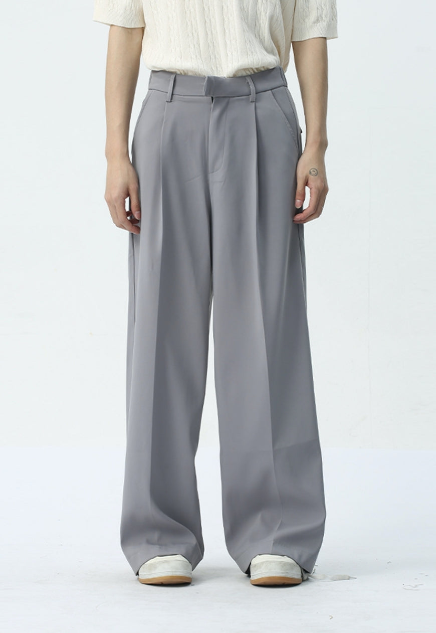 Men's Soft and luxurious pressed pleated trousers